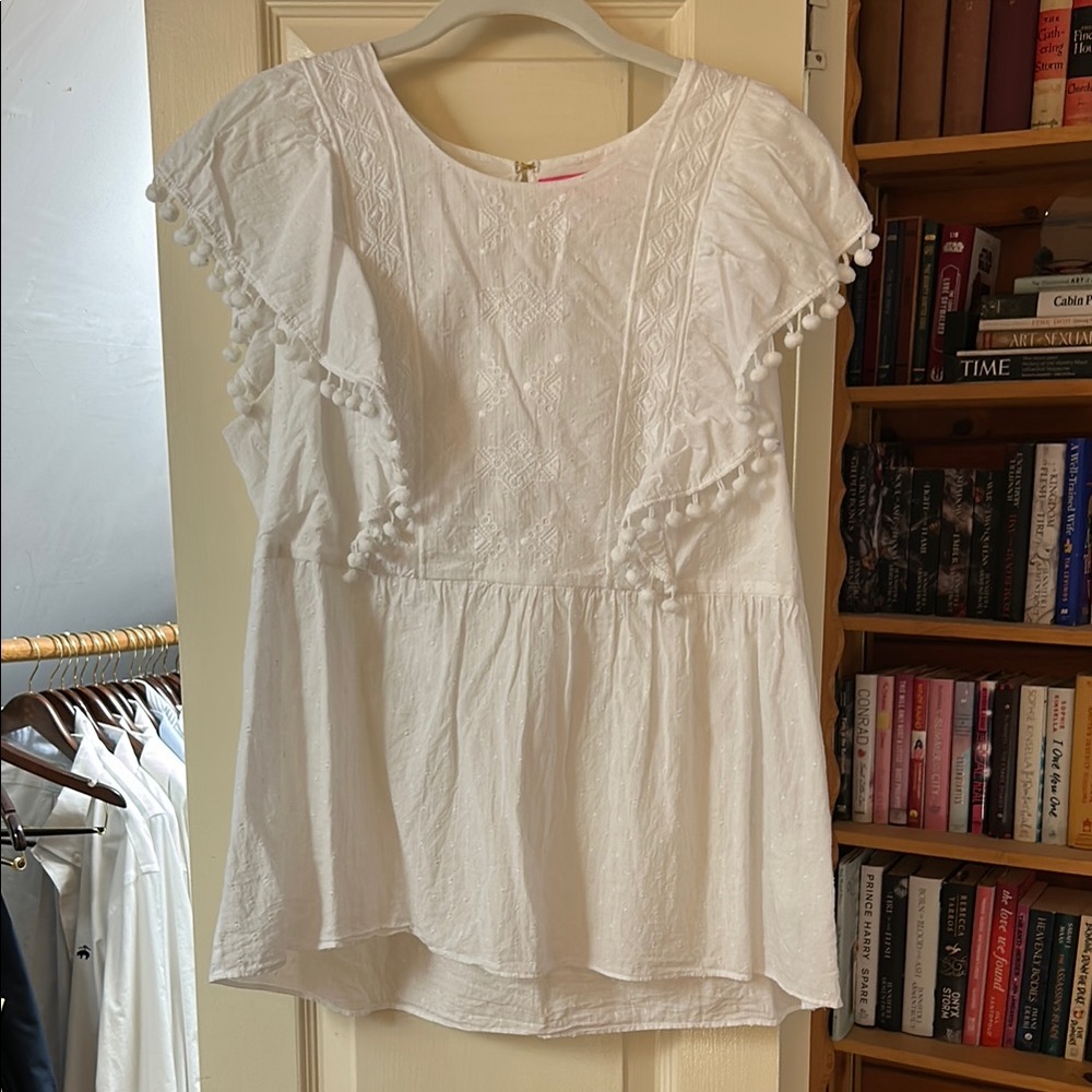 Lilly Pulitzer white embroidered top